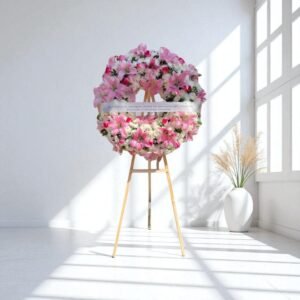 Corona Fúnebre Lirios Rosados – Homenaje de Amor