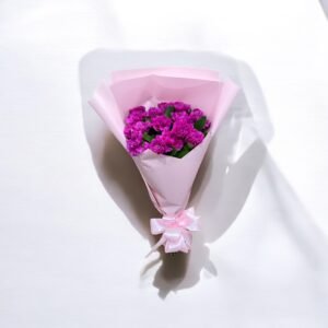 Encanto Rosado – Ramo de Claveles Fucsia